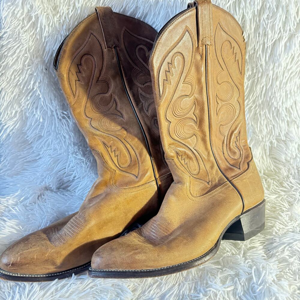 Tony Lama Men’s Vintage Y2K Cowboy Western Boots Cowboy Core Brown  Size 10.5